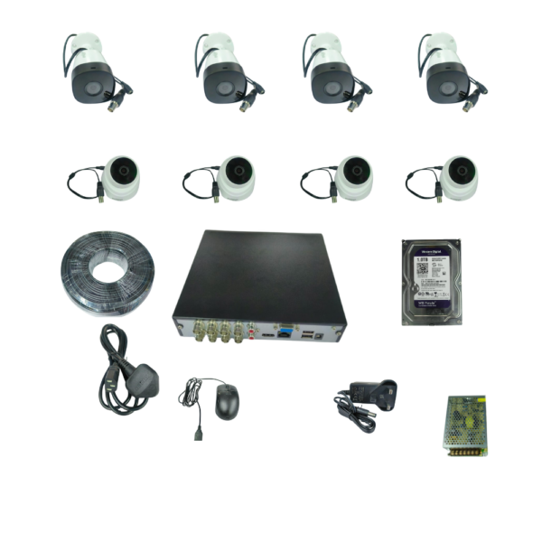 Dahua 8 channel HD CCTV Kit (2MP cameras) with 1TB Hard Disk