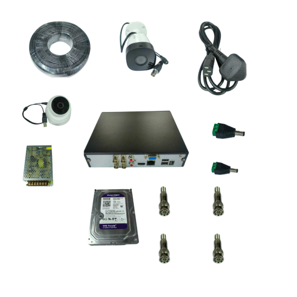 2 Dahua CCTV Camera Set Full Package Kit with 500GB Harddisk