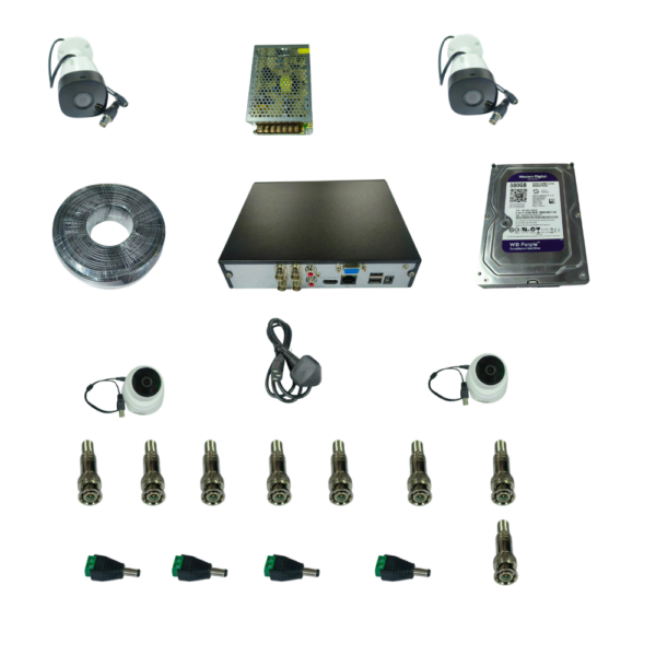 4 Dahua CCTV Camera Set Full Package Kit with 500GB Hard disk