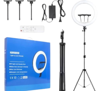 LED Ring Light with Tripod, 3 Phone Holders & Remote Control