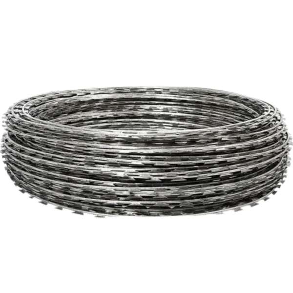 Double Galvanized Silver Razor Wire 8-10M