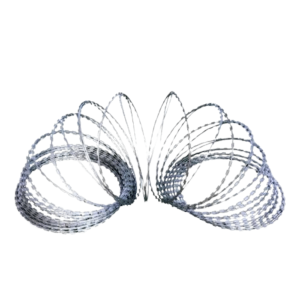 Double Galvanized Silver Razor Wire