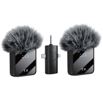 F11-2 Wireless Microphone 3 in1 For IPhone , Type-C and Camera