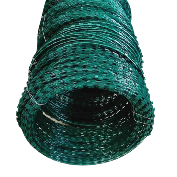 Green razor wire Double Galvanized