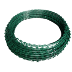 Green razor wire Double Galvanized 10m