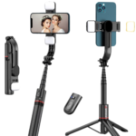 K26 selfie stick tripod with light