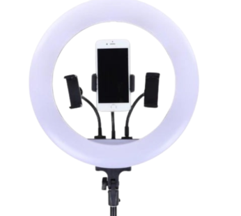 14 inch LED Ring light with 2.1M Tripod Stand with 3 phone holders