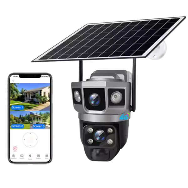 V380 pro 4g solar powered camera 10X Zoom