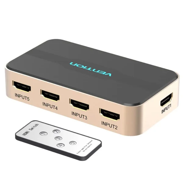 Vention 5 In 1 Out HDMI Switcher Black