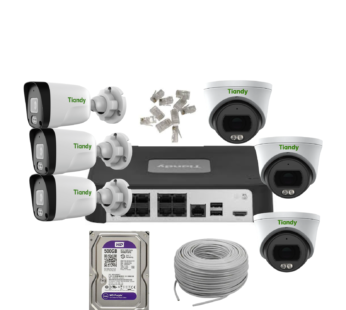 Tiandy 6 Audio camera package with 8 channel NVR (20M)