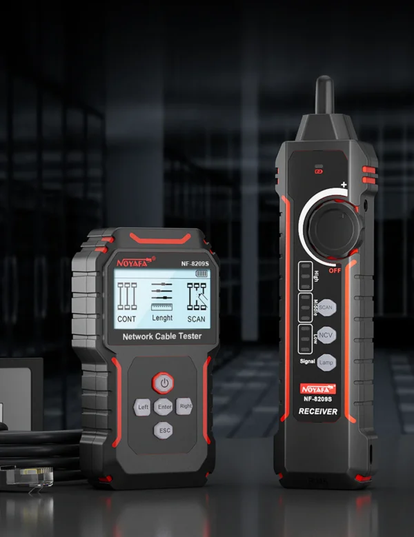 NOYAFA NF-8209S Network Cable Tester and Tracer with Anti-jamming Porbe, Crimp, PoE Port