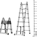 Double telescopic ladder 3.7m +3.7m
