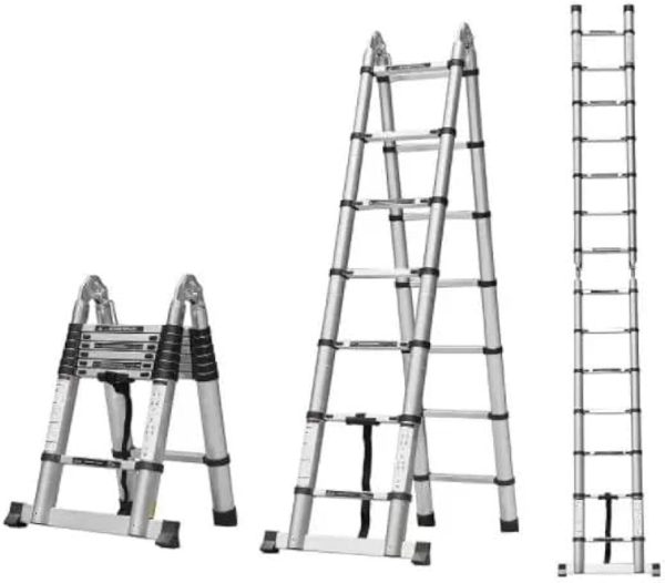 Double telescopic ladder 3.7m +3.7m